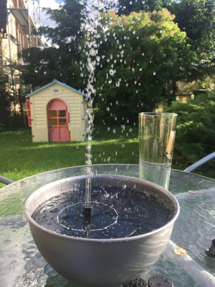 Миниатюрный садовый фонтан на солнечной батарее декоративная плавающая