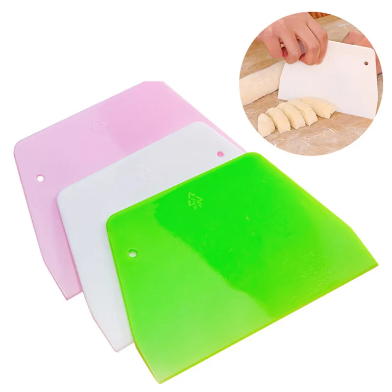Тесто Шпатель пластиковый кондитерский крем масло тесто торт скребок Гладкий