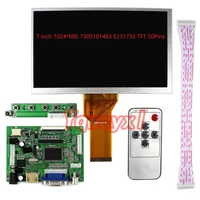 7 0 inch 7300101463 e231732 1024x600 tft lcd display screen with 50pins hd vga control driver board monitor panel