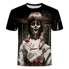 Креативная футболка с 3D принтом фильма ужасов Annabelle, летняя повседневная модная уличная мода, Модная фотография