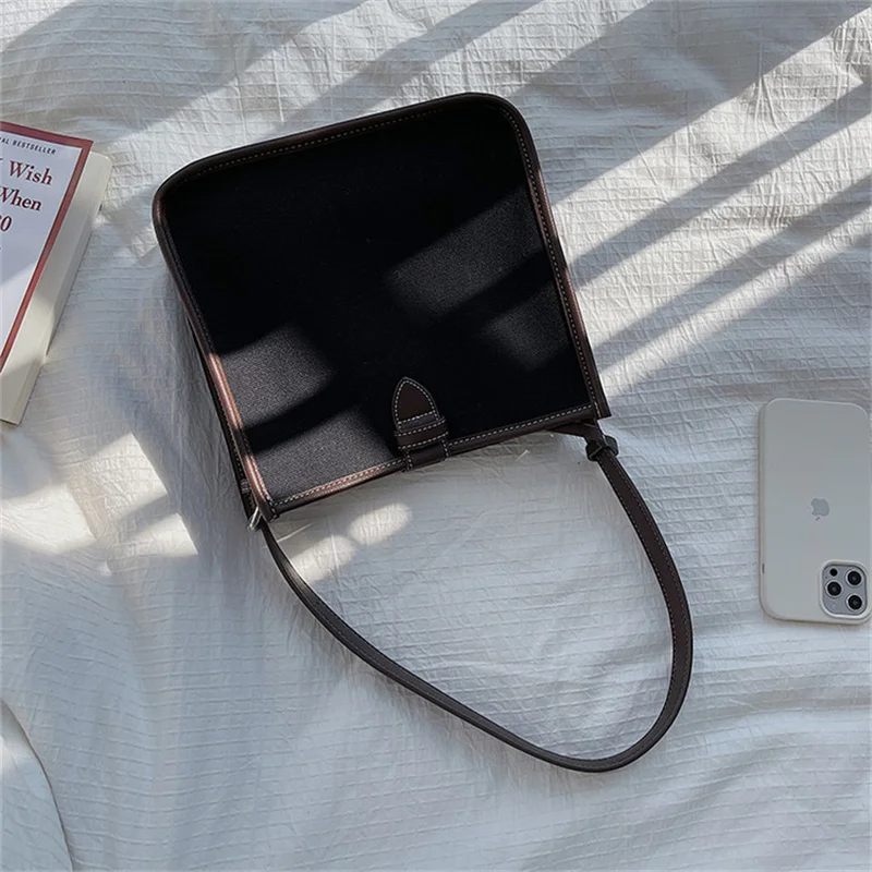 

FIRMRANCH Female bag 2021 new and new fashion PU stitching one-shoulder canvas bag with coin purse