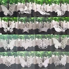 Бумажный стакан для вина, 50 шт., белый лазерный разрез, карточка с именем и местом