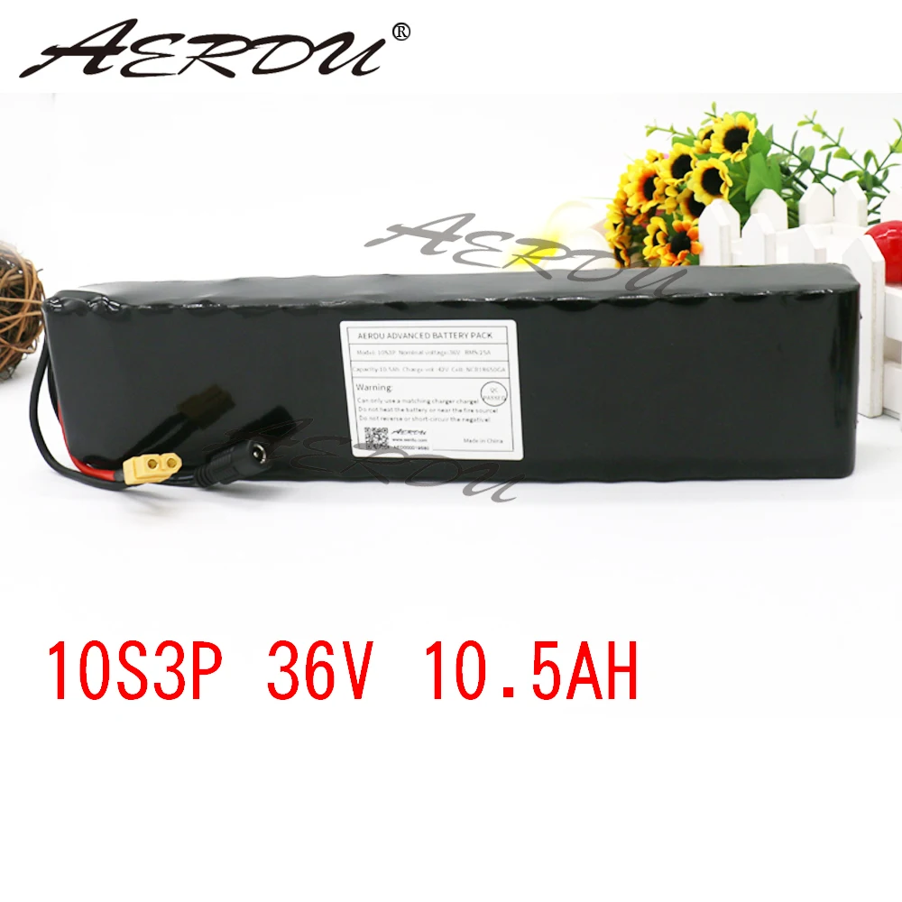 AERDU 10S3P 10.5Ah 36V Высокая мощность 42V 18650 литиевый аккумулятор для электровелосипеда электрический автомобиль велосипед мотор скутер с 20A BMS