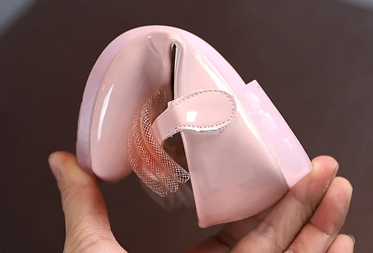 

Children's Fashion Solid Color Bright Leather Small Leather Shoes Girls Bow Patent Leather Princess Shoes Flat Shoes Dance Shoes