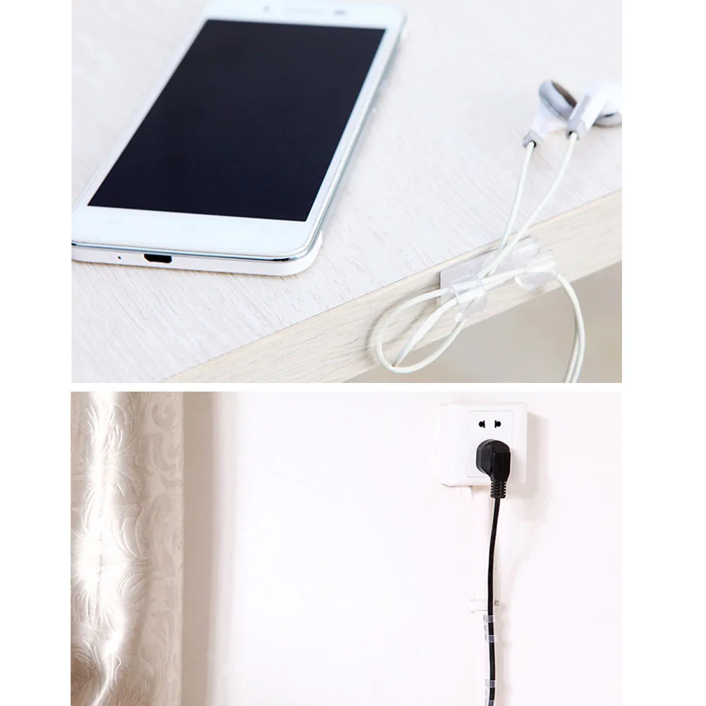 

20Pcs/Box Self-Adhesive Cable Clips Organizer Drop Wire Holder Cord Management HFD889