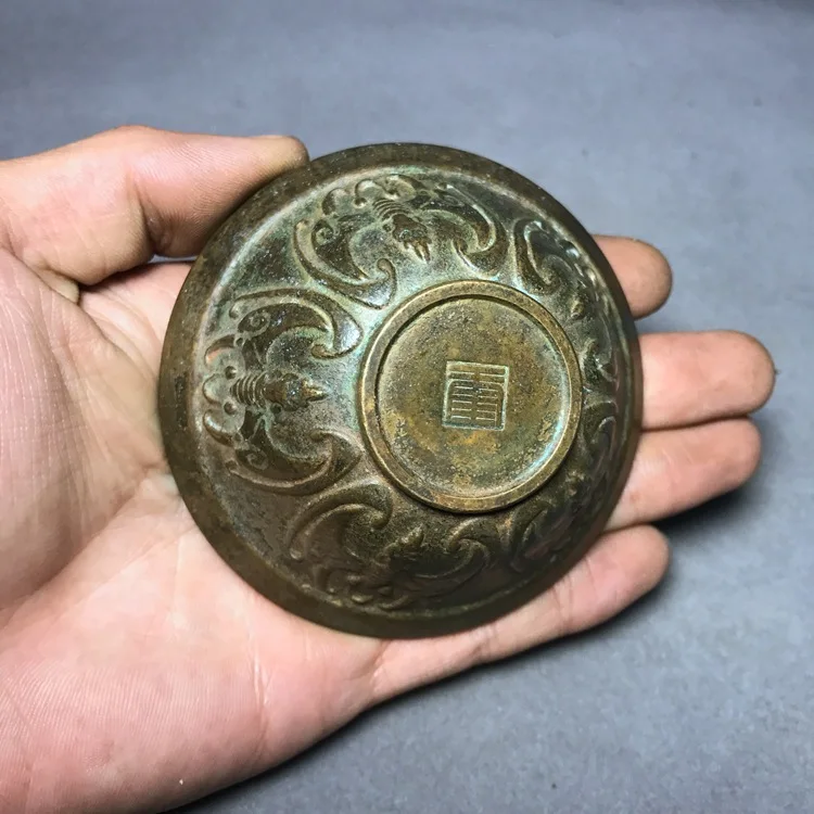 

LAOJUNLU Imitation Antique Blessing Copper Bowl Pure Copper Five Blessings