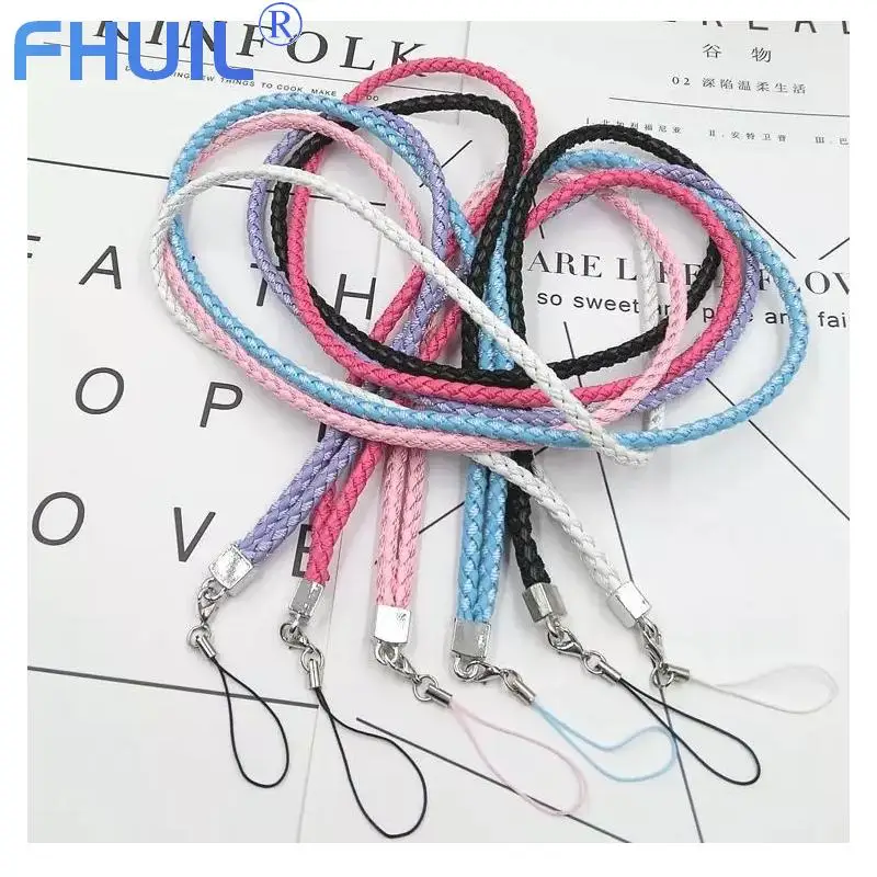 Цветной ремешок на шею для мобильного телефона с цепочкой ключей iPhone Samsung камеры