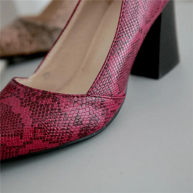 

MEMUNIA 2020 new arrive women pumps snake pointed toe slip on spring summer high heels dress shoes ladies single shoes big size