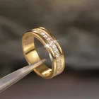 2022 блестящее классическое обручальное кольцо для женщин, простые кольца на палец со средними выложенными Фианитами, изящные женские обручальные ювелирные изделия