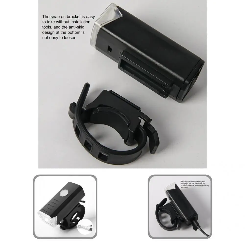 

Long Battery Life USB Charge Super Bright Bike Front Light for Comptition
