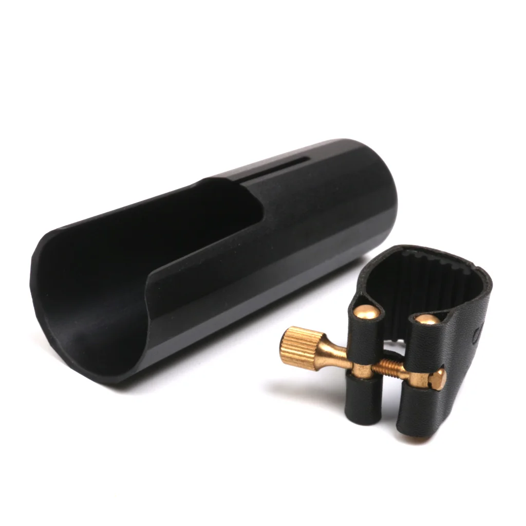 Кожаная Лигатура с пластиковой крышкой для мундштука Tenor Sax Saxphone|Детали и