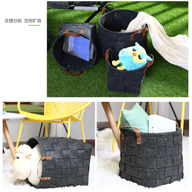 

Корзина для коллектора из фетра, корзина для хранения грязной одежды корзина для хранения мелочей, автомобильная корзина для хранения мело...