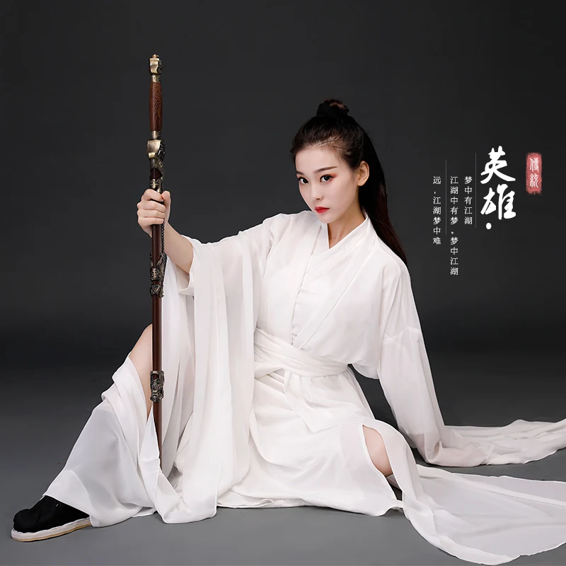 Костюм ханьфу китайское платье льняная одежда костюм для боевых искусств