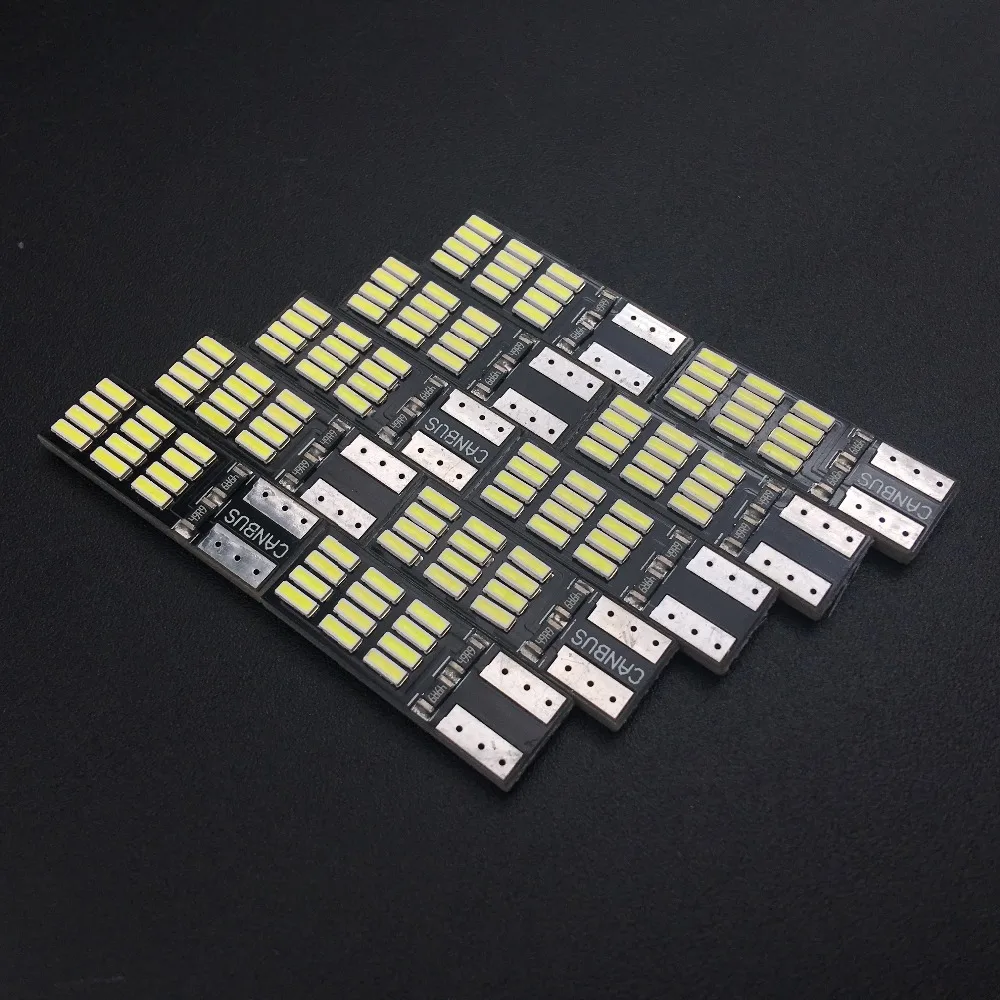 Автомобильные светодиодные лампы T10 W5W 24SMD Canbus 24led 4014 SMD без ошибок 12 В