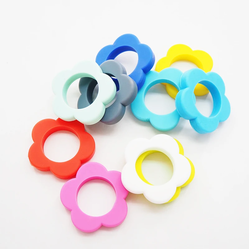 Chenkai 50 шт. силиконовая подвеска в виде цветка от солнца Прорезыватель для зубов