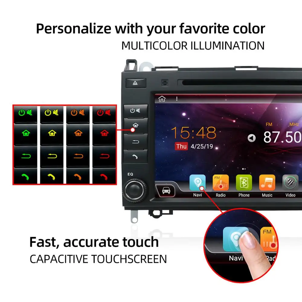Автомобильный мультимедийный плеер Bosion 2 Din GPS Android 10 0 DVD для