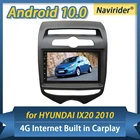 Автомобильный радиоприемник, стерео плеер, 6 ГБ ОЗУ, 128 Гб ПЗУ, Ix-20 дюйма, GPS-навигатор, головное устройство для HYUNDAI IX20 2010, авто AC, мультимедиа на ОС Android 10