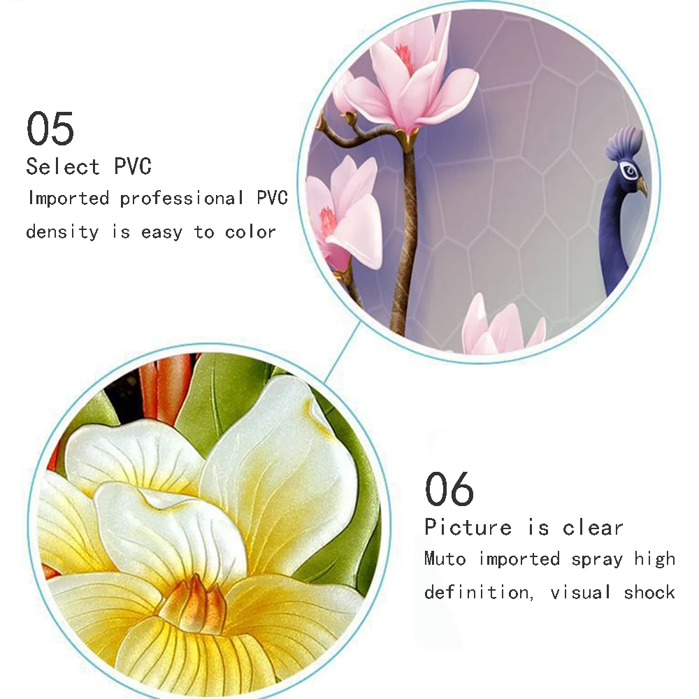 3D Ручная роспись красный лес Тройная картина маслом настенные наклейки Коридор