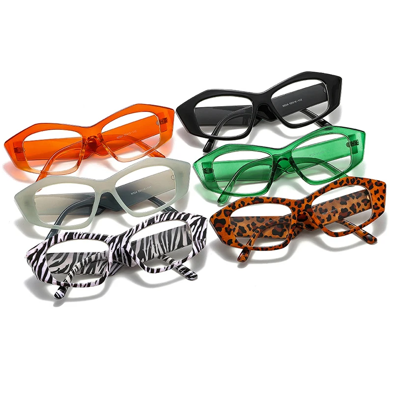 Многоугольные очки для чтения с принтом зебры