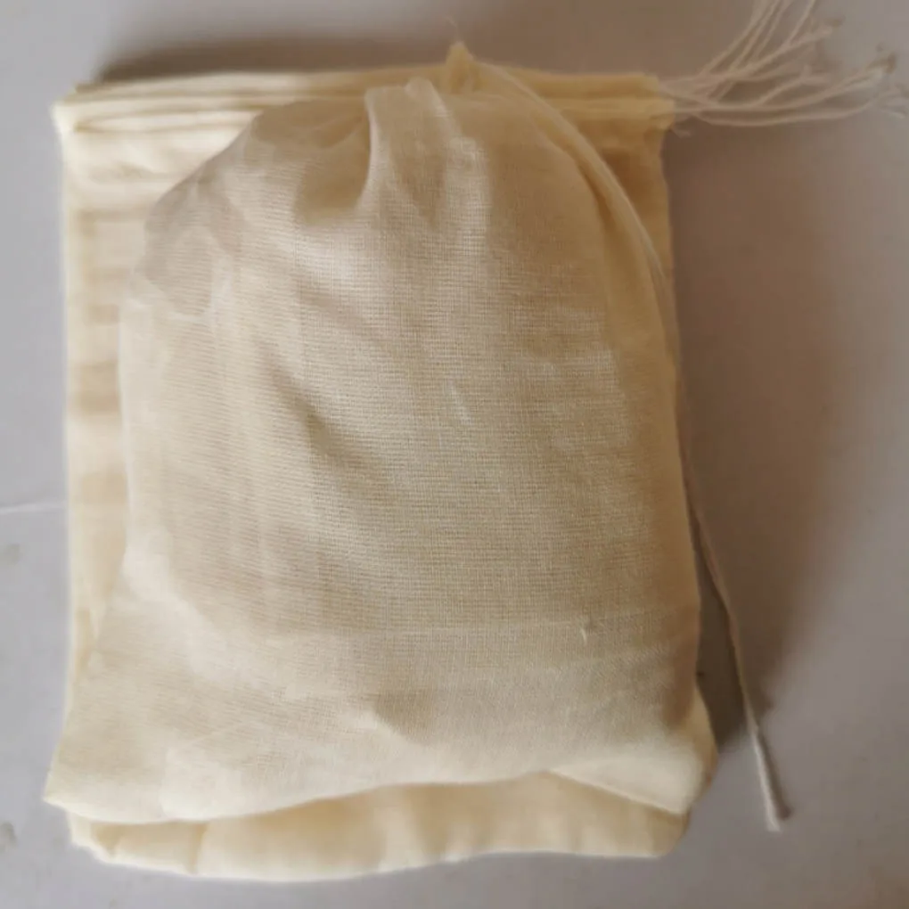 

50 шт. многоразовые сетчатые чайные пакетики со шнурком, травяной чай, порошок, пакет для молока, домашний портативный пакет для хранения сок...