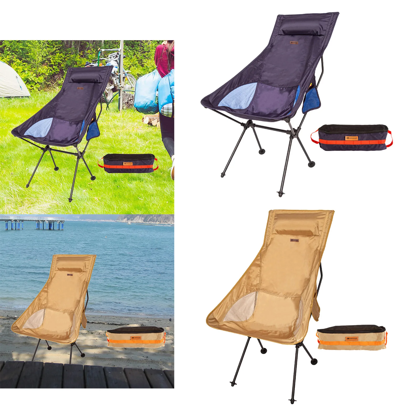 저렴한 경량 접이식 문 의자 게으른 캠핑 좌석 휴대용 캠프 높은 다시 의자 파티오 하이킹 배낭 정원 휴식