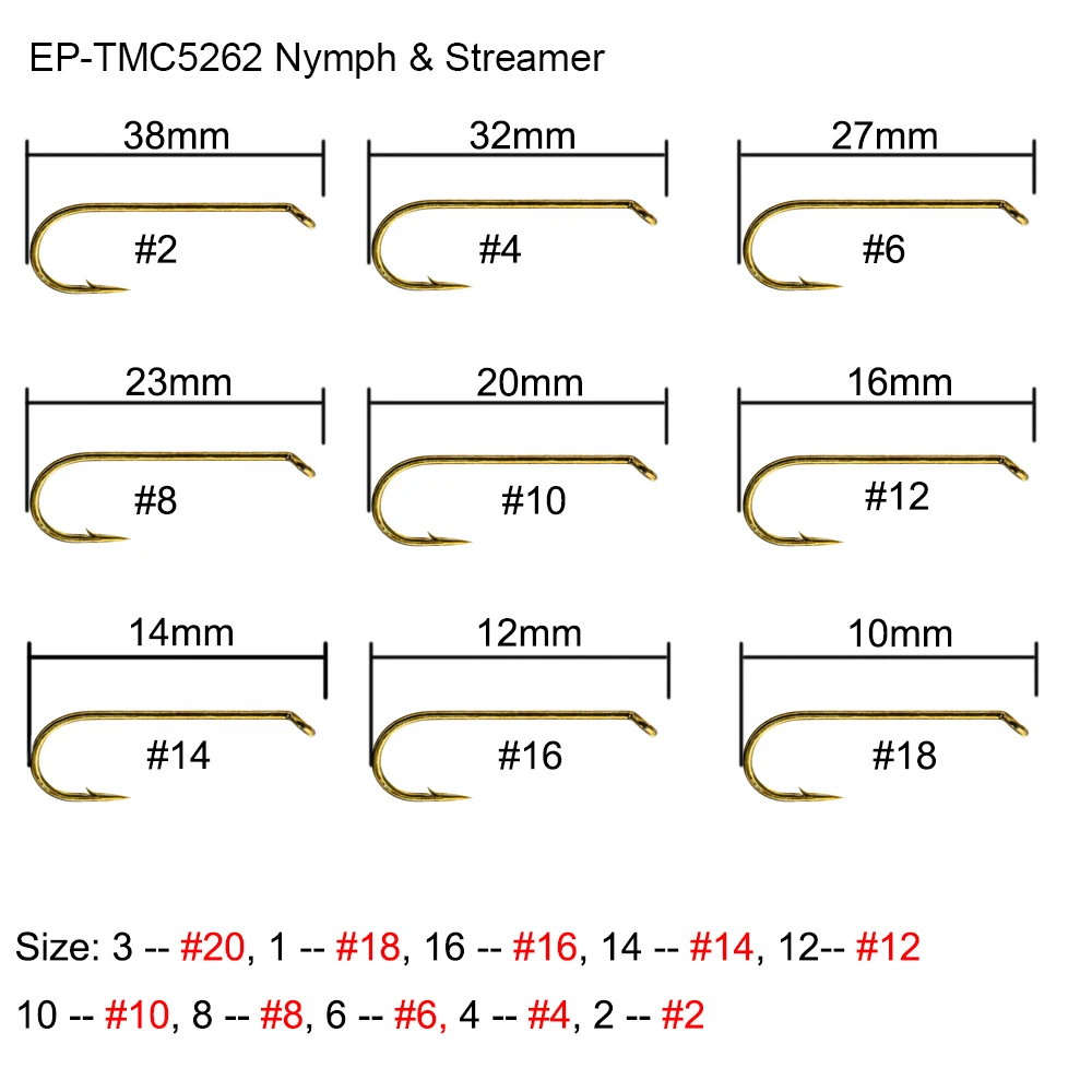 Eupheng 100 шт. Nymph сухой стример мокрого рыболовного крючка мокрого рыболовного крючок под стример кованые бронзовые Крючки для ловли нахлыстом