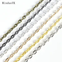 5 meter copper flat cross chains diy necklace bracelet accessories findings long chains for jewelry making supplies