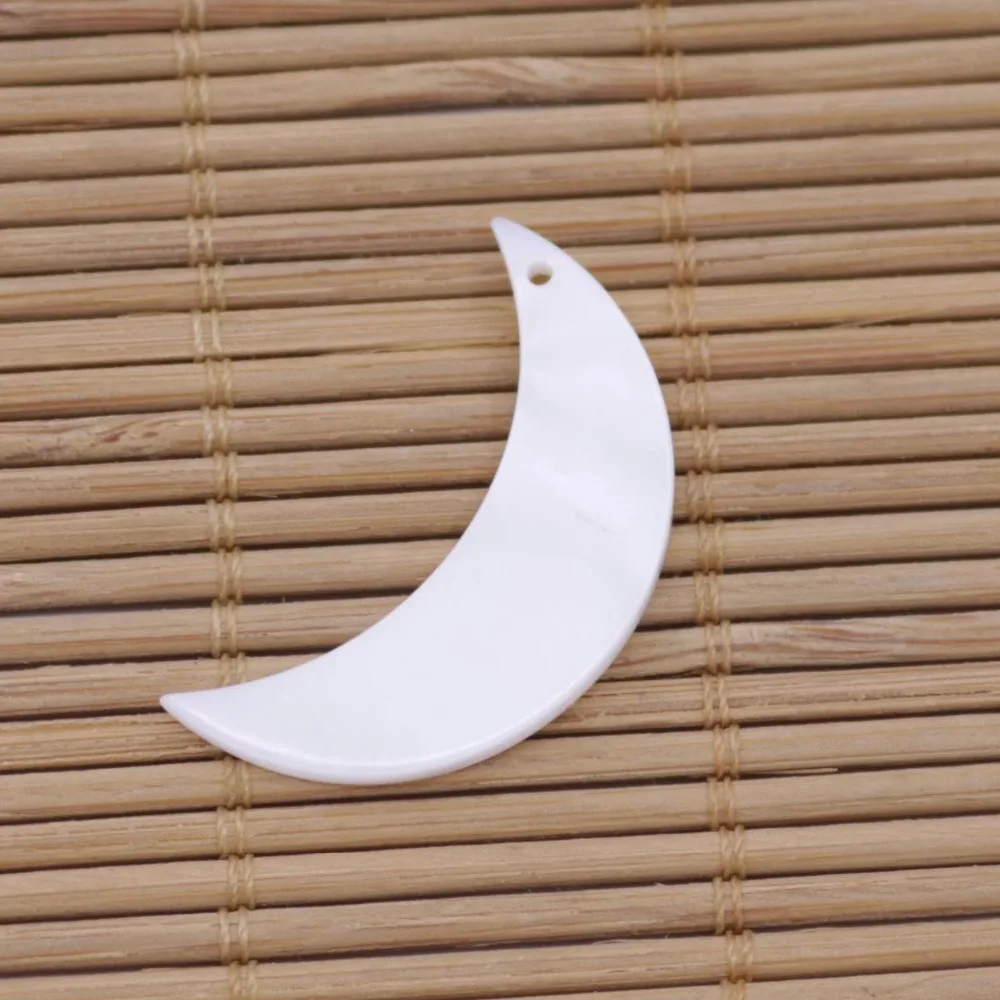 Натуральный Белый перламутровый корпус для изготовления кулонов 1 шт. цветы луна