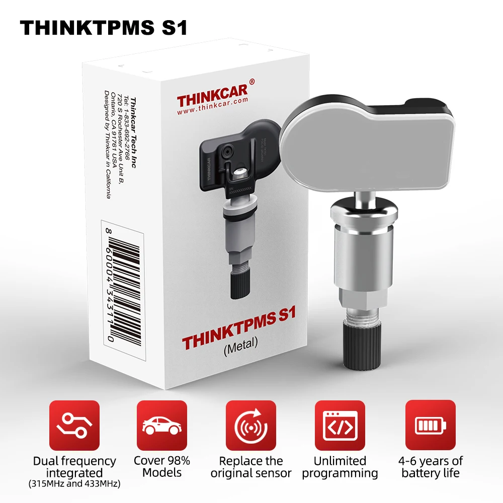 THINKCAR THINKTPMS S1 TPMS 315 МГц сенсорный программатор оригинальный анализ автомобильных
