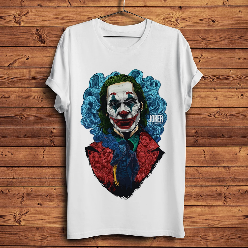 Забавная Мужская футболка joker 2019 с хоакином Фениксом новинка белая Повседневная