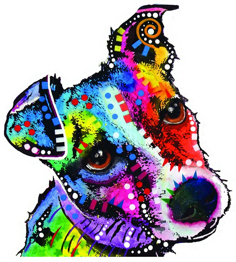 

Cartoon Car Sticker Jack Russell Terrier Automobiles Motorcycles Decorative Art PVC Decal Cover Scratches KK 13cm*12cm