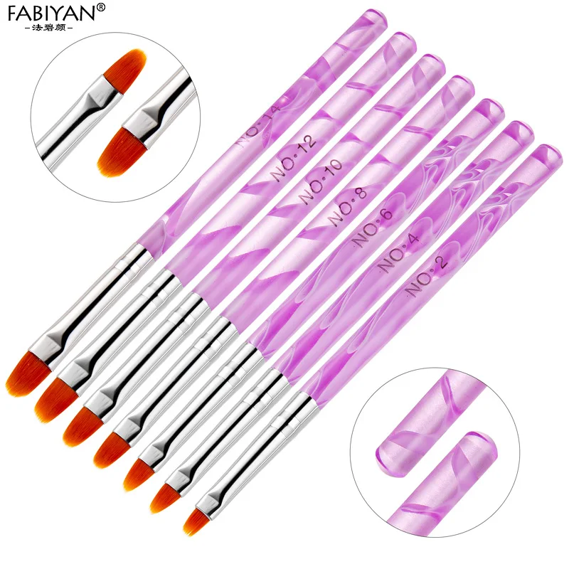 Набор из 7 акриловых планшетов для дизайна ногтей|nail art brush set|art setnail |