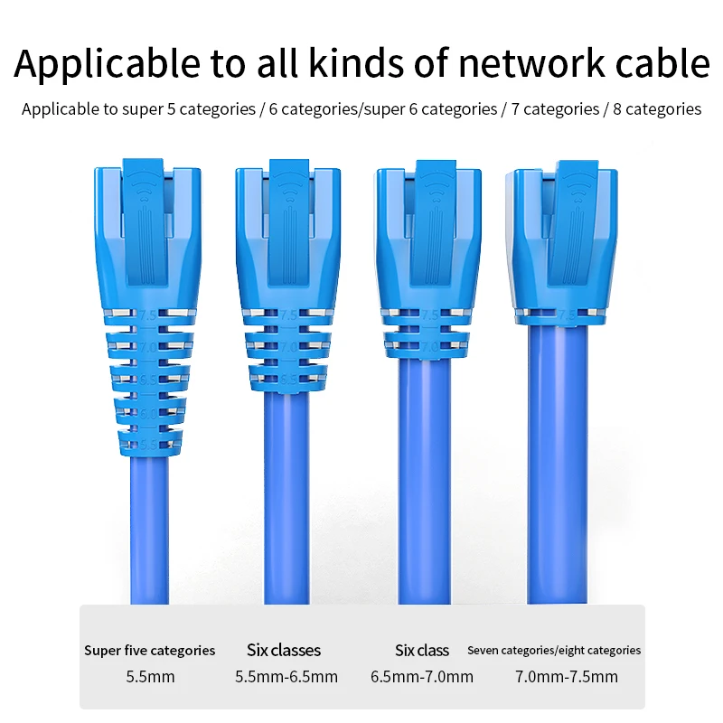 Соединитель с крышкой RJ45 Cat5 Cat5e Cat6 Cat6a Cat7 сетевой кабель Lan Ethernet RJ 45 оболочка синий