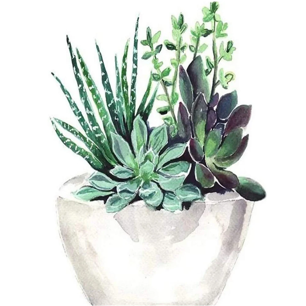 Ваза с цветами Набор для вышивки крестиком 11CT предварительной печатью вышивка