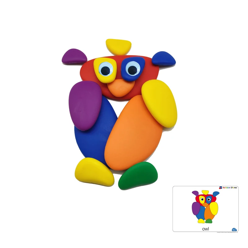 Монтессори сортировочные цветные штабелируемые камни игрушки радужная галька