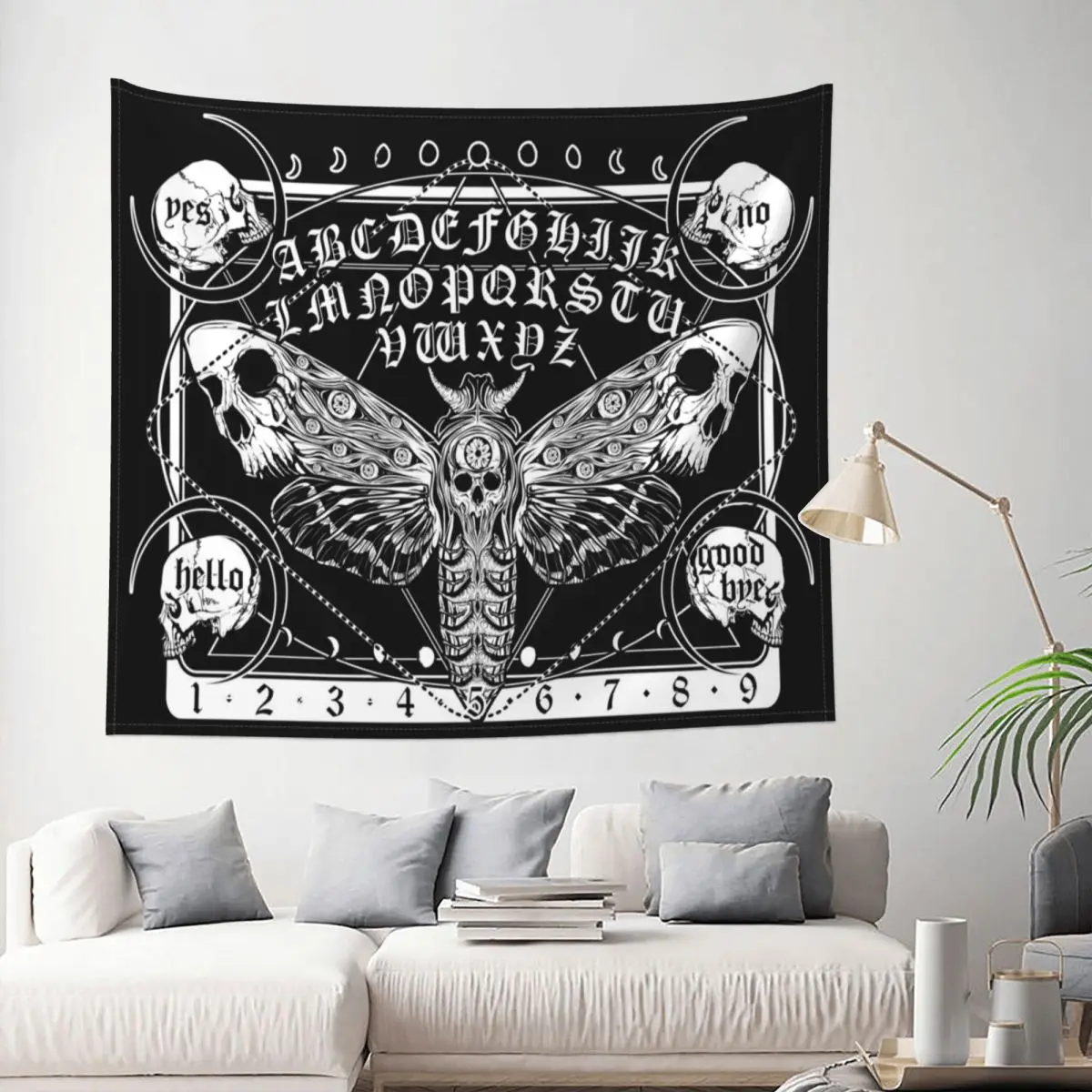 

Death Moth Spirit Board Tapestry Witchcraft Tarot Magic Decoration Wall Room Home Decor Hanging Living room Kawaii Cute Gift