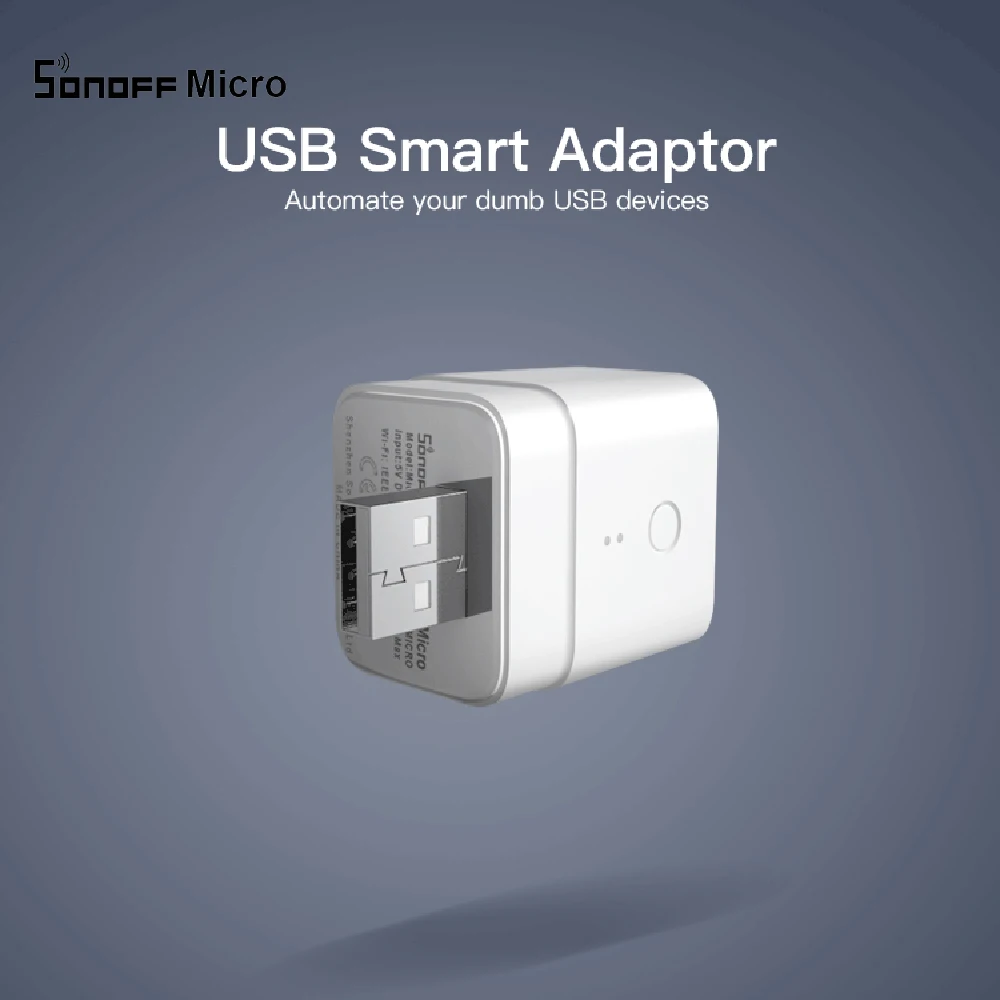 Беспроводной USB смарт адаптер Sonoff Micro 5 В гибкие и портативные устройства через