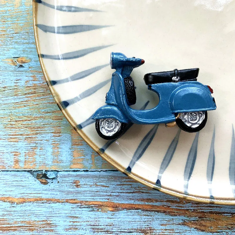 Креативные 3d мотоциклетные Мультяшные транспортные наклейки на холодильник