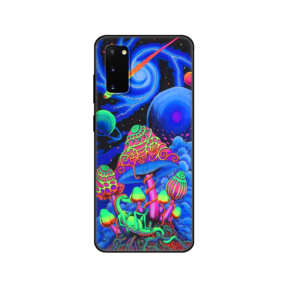 Черный чехол из ТПУ для Samsung galaxy S20 /S20 PLUS/S20 ultra/S20 + /S20FE задняя крышка с грибом