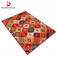 bubble kiss bohemian style carpets for living room retro red geometric pattern area rugs customized home decor beside floor rugs