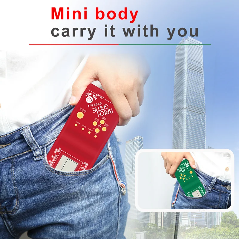 Портативный игровой плеер Tetris с ЖК дисплеем электронные игровые игрушки