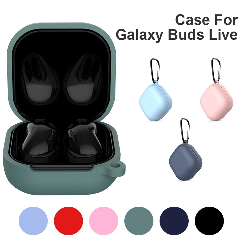 Силиконовый чехол для наушников Samsung Galaxy Buds Live/Pro противоударный мягкий защитный