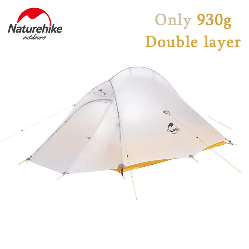 Палатка Naturehike 10D Cloud Up 2 туристическая на 1 человек 950 г нейлоновая Силиконовая
