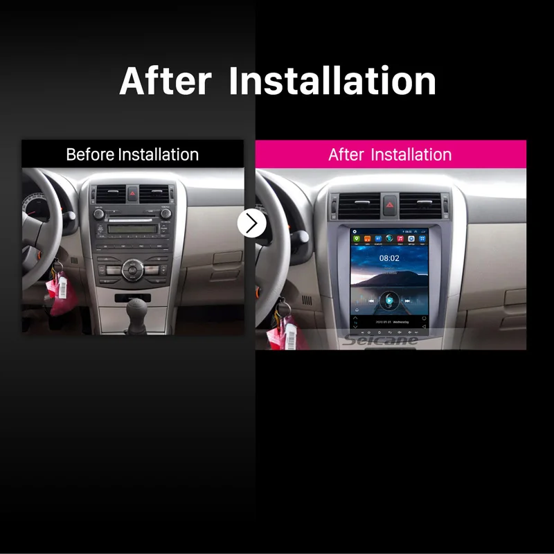 

Автомобильный мультимедийный плеер Seicane для 2006 2007 2008-2012 Toyota Corolla Android 10,0 HD сенсорный экран DSP IPS 8-ядерный GPS-навигатор
