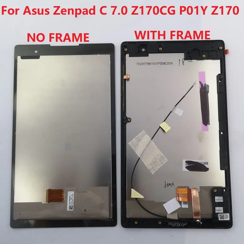

7" LCD For Asus Zenpad C 7.0 Z170CG P01Y Z170 LCD Display Touch Screen Digitizer Assembly with Frame for Z170CG LCD Replacement
