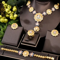 gorgeous luxury gorgeous new high quality sparkly necklace bangle earrings ring jewelry set for noble brides wedding jewellery
