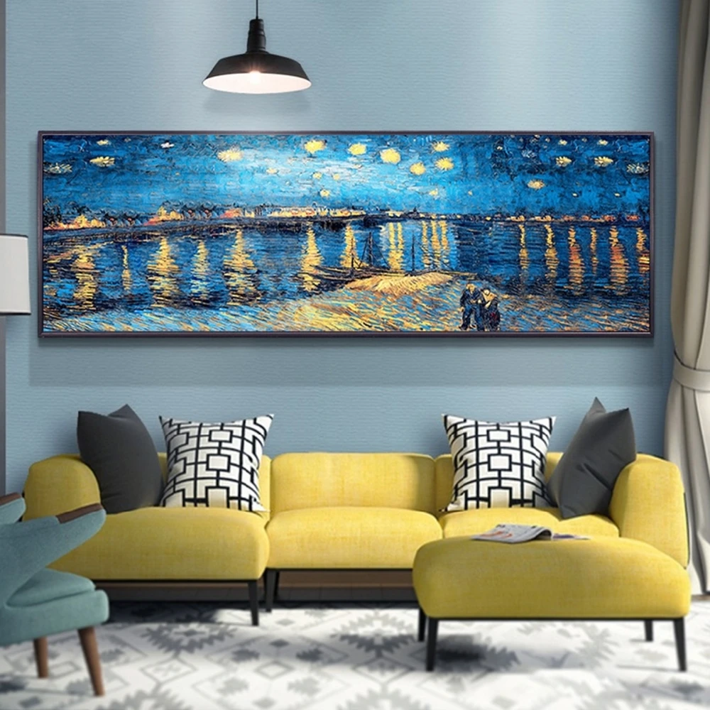 Pinturas al óleo de Van Gogh para sala de estar moderna, carteles de lona e impresiones de imágenes