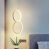 nordic novelty ring pendant lamps long line hanging lamp led pendant lights personality design lamp for bedroom beside foyer