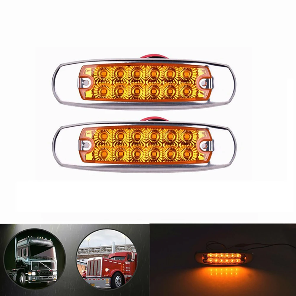 2 шт. 12LED герметичный Боковой габаритный фонарь светильник s 12V цвета-красный