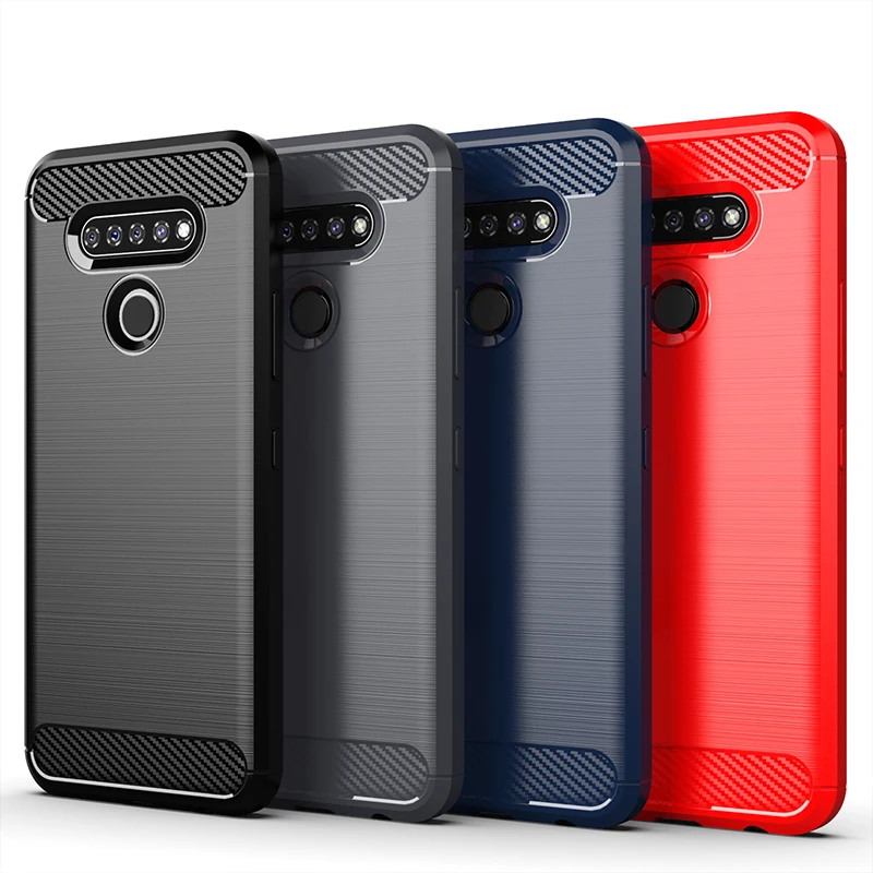 Чехол из ТПУ и углеродного волокна для LG K51 чехол K50s K50 G8X V30S V35 V40 V50 Q70 G7 G8 V60 ThinQ 5G Stylo 6